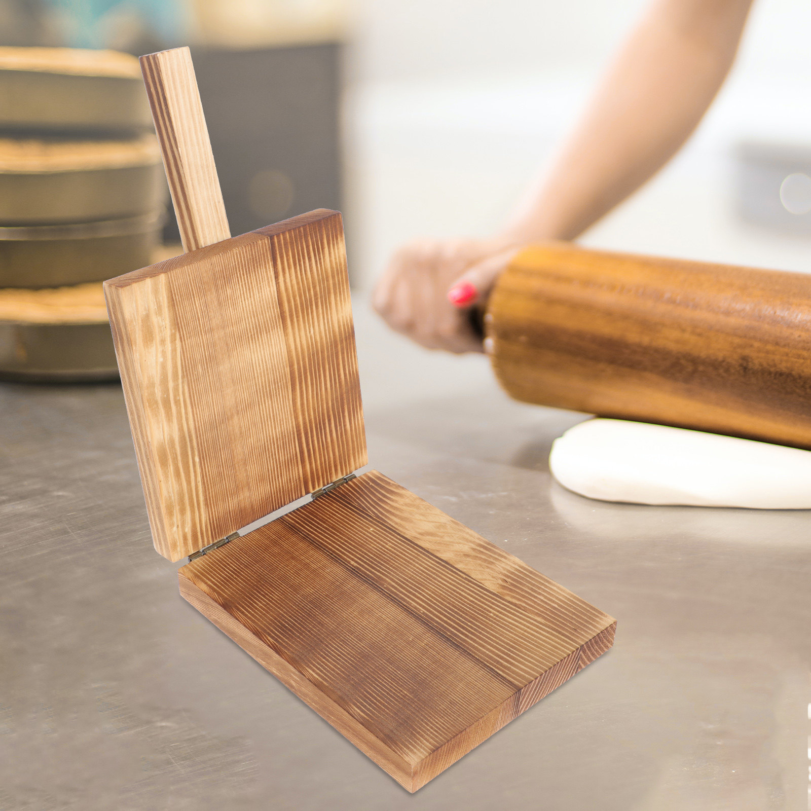 Dumpling Press Set - Conjunto de Ferramentas de Madeira para