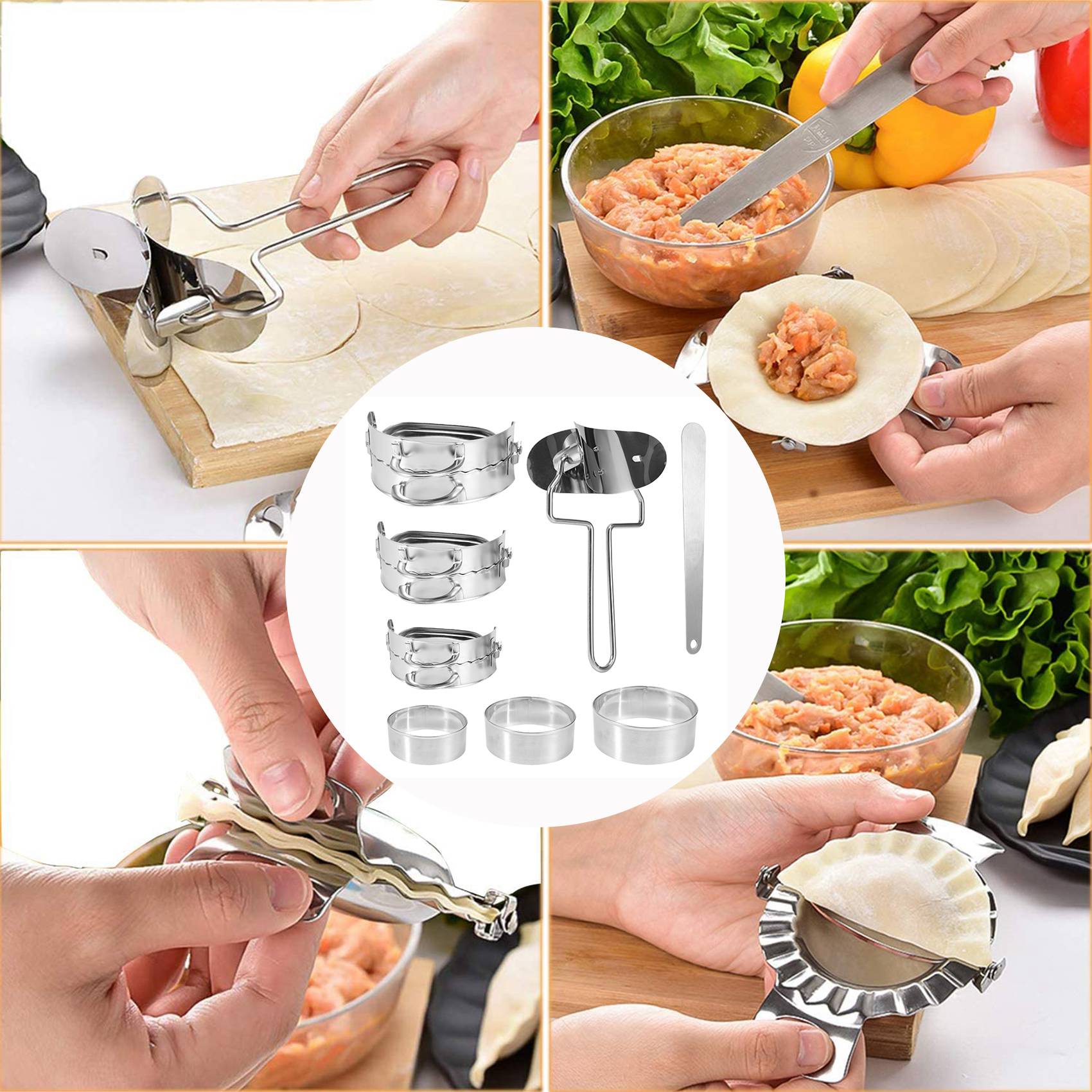 Dumpling Press Set - ABKW – Kit para fazer bolinhos,