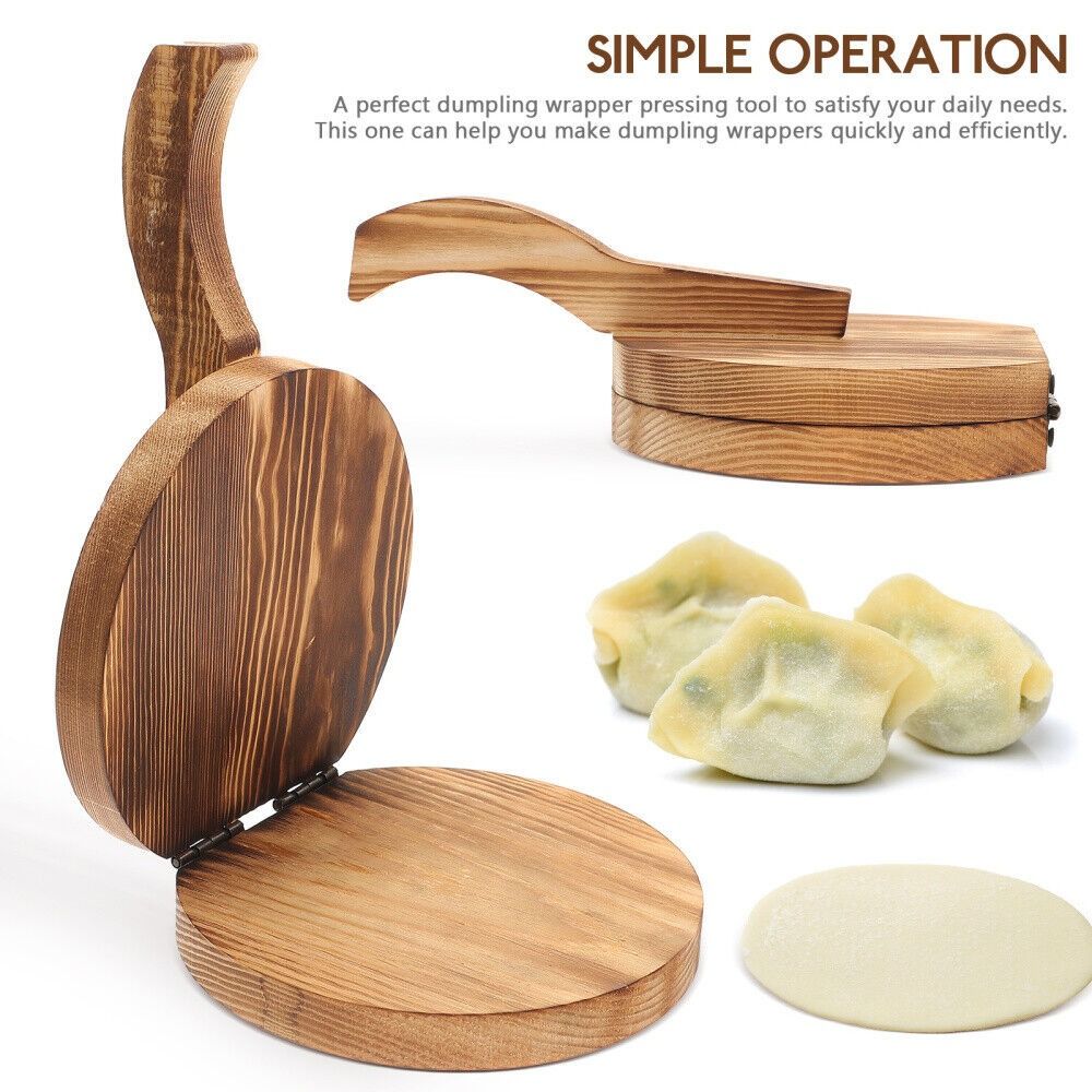 Dumpling Press Set - Prensador De Massa De Madeira Para