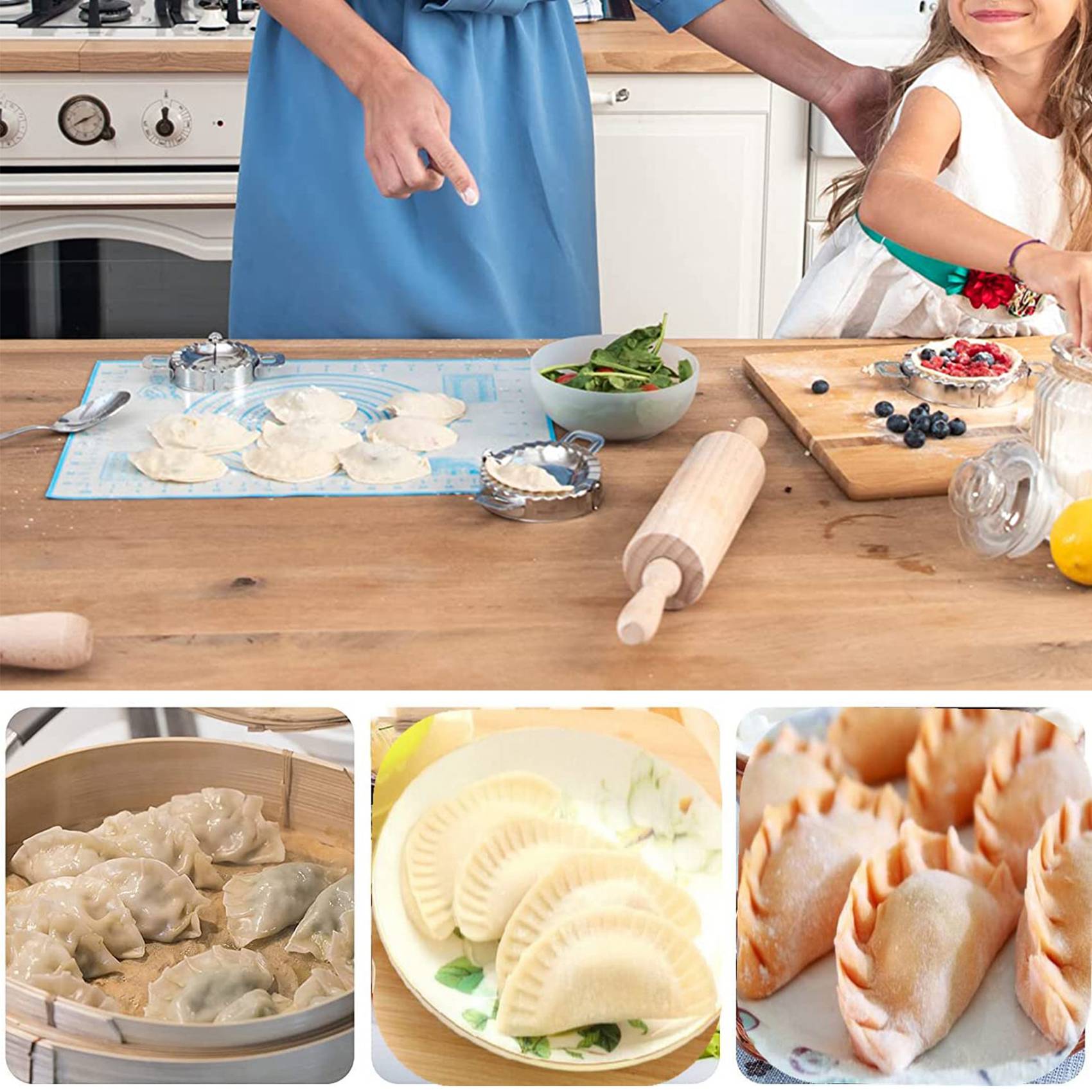 Conjunto de 8 peças para fazer - Dumpling Press Set avaliação e preço