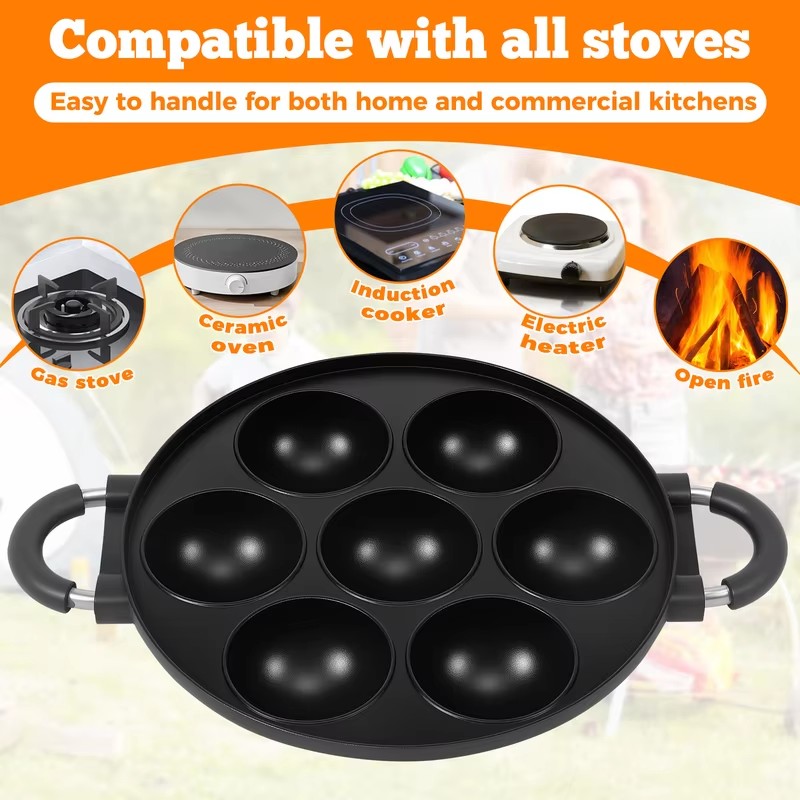 Molde de alumínio com 7 cavida - Takoyaki Grill Plate avaliação e preço