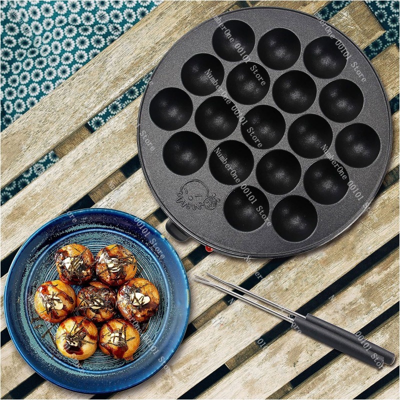Máquina Elétrica de Takoyaki e - Takoyaki Grill Plate avaliação e preço